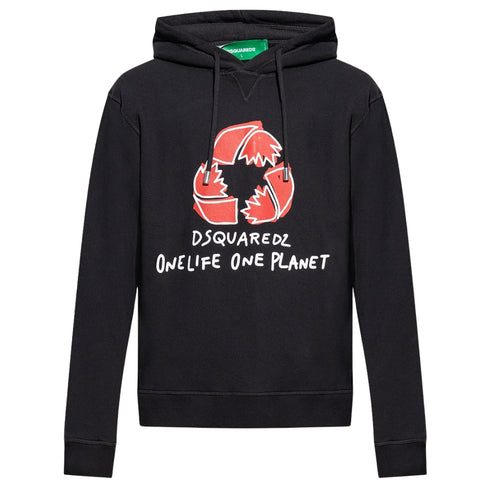 Dsquared2 One Life one Planet Black Hoodie XS