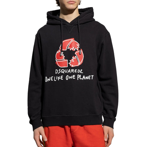 Dsquared2 One Life one Planet Black Hoodie XS