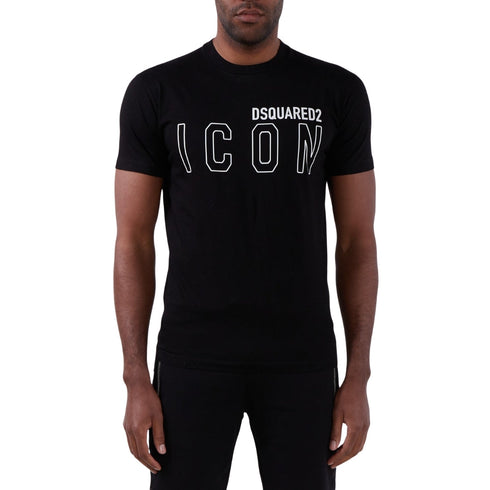 DSQUARED2 Icon Outline Logo Black T-Shirt S