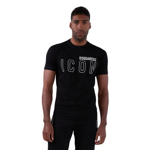 DSQUARED2 Icon Outline Logo Black T-Shirt S
