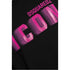 DSQUARED2 Icon Pink Blur Print Black Loose Fit T-Shirt M