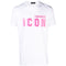 Dsquared2 Cool Fit Pink Blur Icon Logo White T-Shirt XL