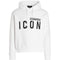 Dsquared2 Cool Fit Large Icon Logo White Hoodie XXXL