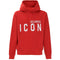 Dsquared2 Cool Fit Large Icon Logo Dark Red Hoodie XS