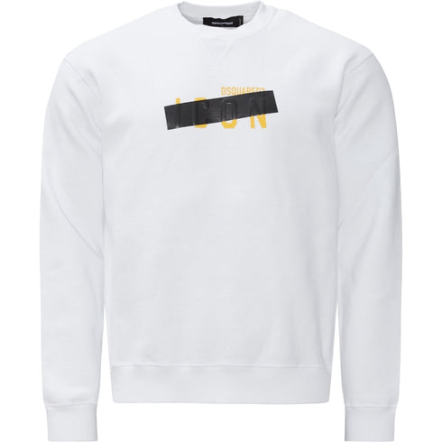Dsquared2 Taped Icon Logo Cool Fit White Sweatshirt S
