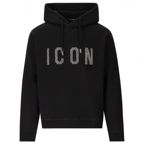 Dsquared2 Studded Icon Logo Black Hoodie S