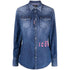 DSQUARED2 Icon Print Western Denim Blue Shirt 36