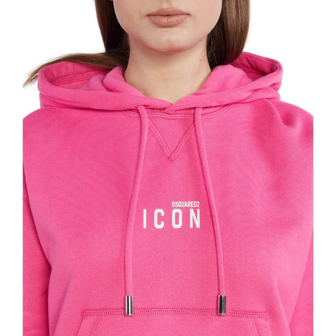 DSQUARED2 Icon Small Logo Pink Hoodie M