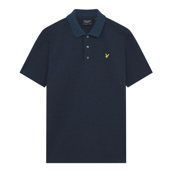 Lyle & Scott Muddy Navy Tonal Texture Polo M