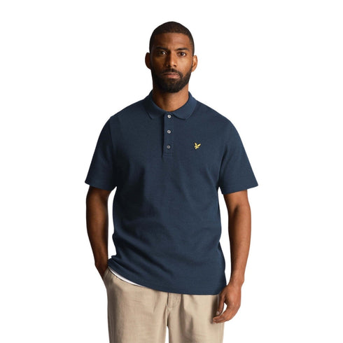 Lyle & Scott Muddy Navy Tonal Texture Polo M