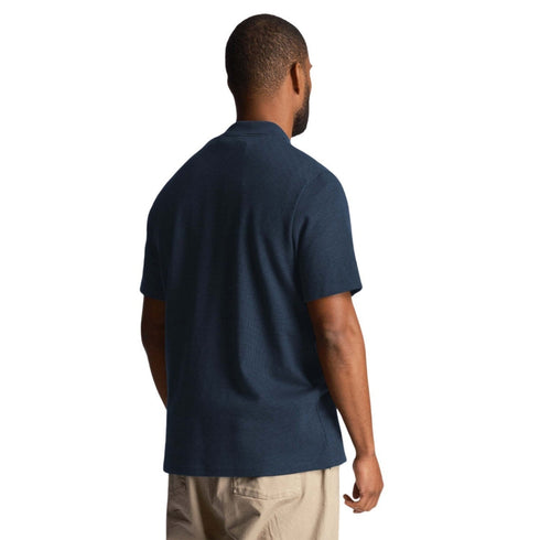 Lyle & Scott Muddy Navy Tonal Texture Polo M