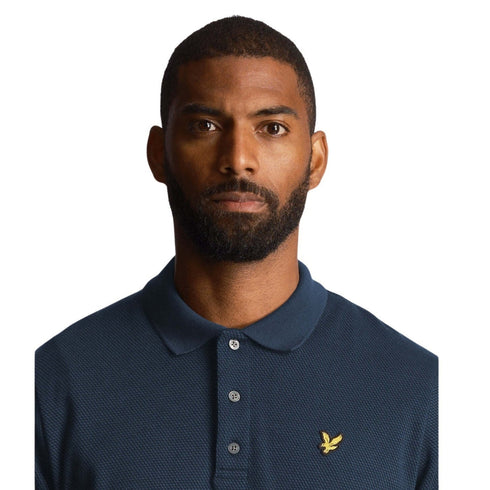 Lyle & Scott Muddy Navy Tonal Texture Polo M