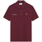 Lyle & Scott Burgundy Co-ordinate Print Logo Short Sleeved Polo Shirt XS