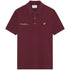 Lyle & Scott Burgundy Co-ordinate Print Logo Short Sleeved Polo Shirt XS
