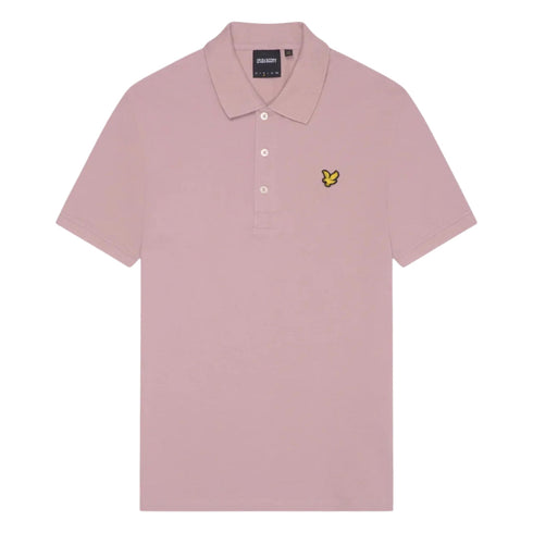 Lyle & Scott Field Thistle Pink Plain Polo Shirt SP400VOG Field Thistle X408