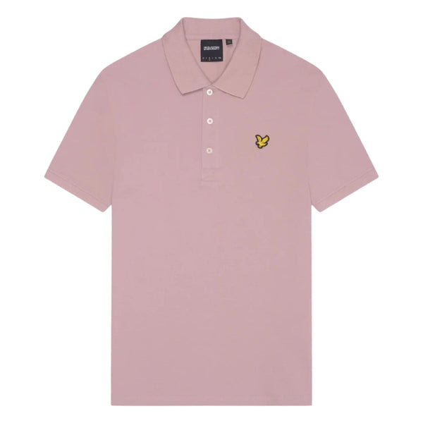 Lyle & Scott Field Thistle Pink Plain Polo Shirt SP400VOG Field Thistle X408