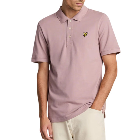 Lyle & Scott Field Thistle Pink Plain Polo Shirt SP400VOG Field Thistle X408