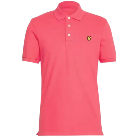 Lyle & Scott Electric Pink Plain Polo Shirt S