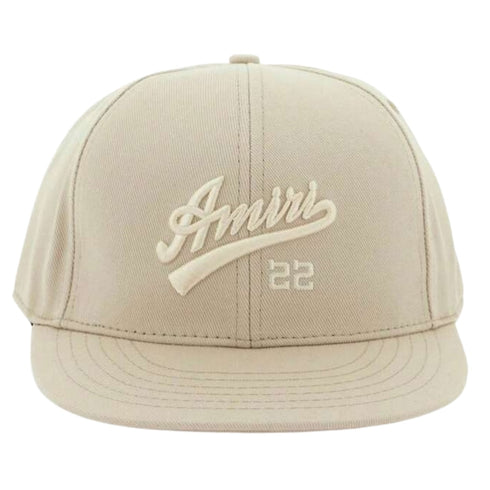 Amiri Baseball Design Tan Beige Fitted Hat One Size