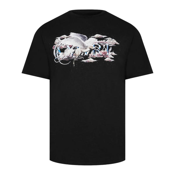 Amiri Pegasus Script Logo Black T-Shirt S