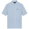 Lyle Scott Short Sleeve Slim Fit Light Blue Gingham Shirt