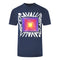 Cavalli Class Asymmetric Box Design Navy Blue T-Shirt