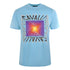 Cavalli Class Asymmetric Box Design Light Blue T-Shirt