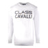 Cavalli Class Large Bold Logo Design White Sweatshirt - Style Centre Wholesale