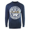 Cavalli Class Large Circle Logo Navy Blue Sweatshirt