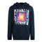 Cavalli Class Asymmetric Box Design Navy Blue Hoodie M