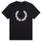 Fred Perry Laurel Wreath Print Kids Black T-Shirt