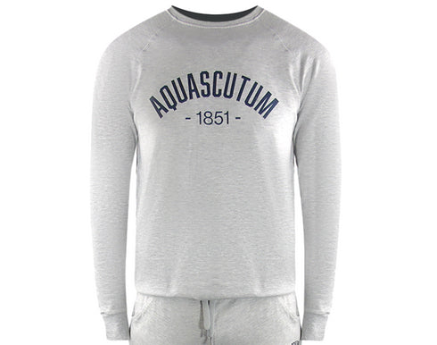 Aquascutum Aa_Ow04_St002 Oldchool Crewneck Grayel St002 Grey Creckneck And Track Pants Set Male