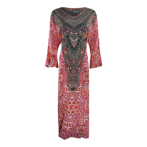 Inoa Fashion Shiraz 1923 Sleeve Long Kaftan With Frill Womens