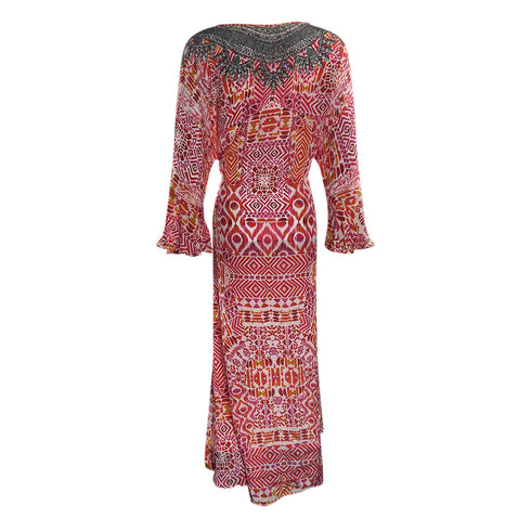 Inoa Fashion Shiraz 1923 Sleeve Long Kaftan With Frill Womens