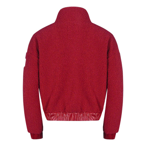Parajumpers Zip Up Fleece Red Oversized Sweatshirt S