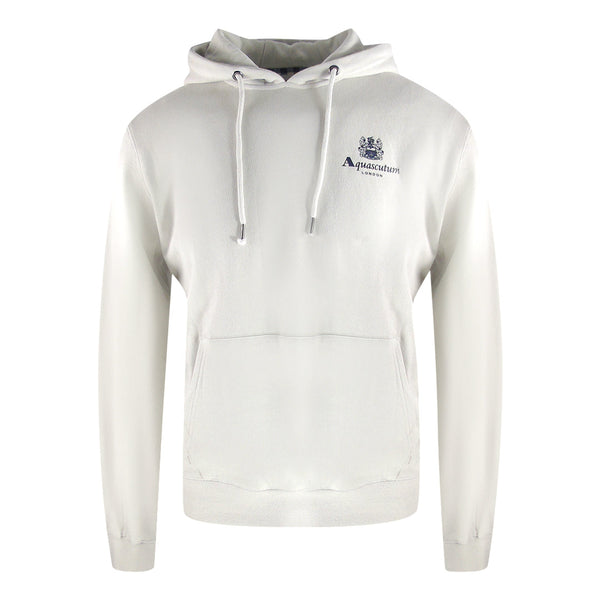 Aquascutum Active Small Logo Antartica White Hoodie SW002 24
