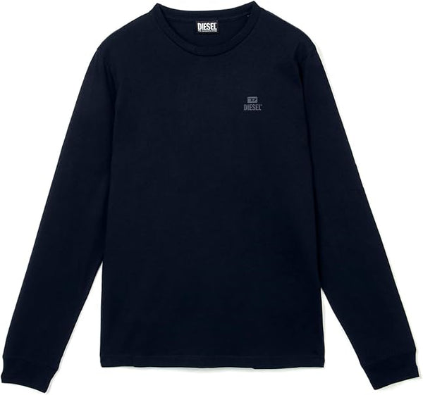 Diesel Total Eclipse Navy Blue Long Sleeve T-Shirt T-DIEGO-LONG-A-R-HD-NEWAGLIETTA A10405 RTAQR 81E