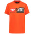 Diesel Cut Brand Logo Spicy Orange T-Shirt XS