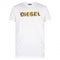 Diesel Pixel Logo White T-Shirt S