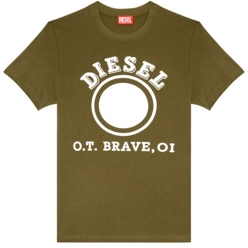Diesel Dot Logo Green T-Shirt S