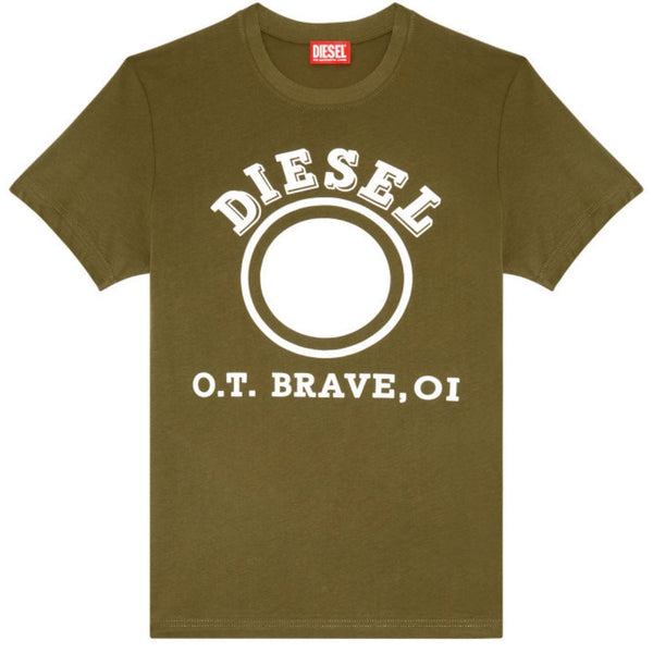 Diesel Dot Logo Green T-Shirt S