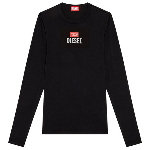 Diesel New Dogo Black Long Sleeve T-Shirt T-JUST-LS-SMALL-NEW DOGOAGLIETTA RGRAI 9XX