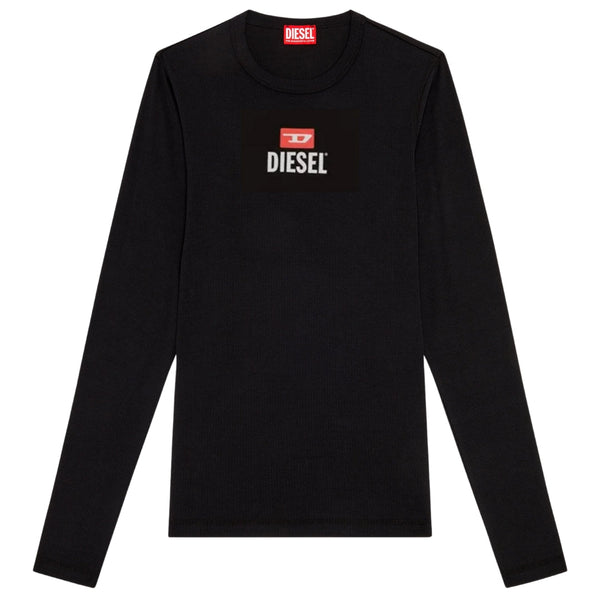 Diesel New Dogo Black Long Sleeve T-Shirt T-JUST-LS-SMALL-NEW DOGOAGLIETTA RGRAI 9XX
