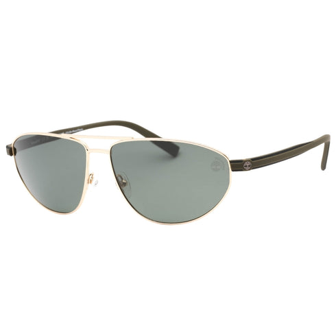 Timberland Green Polarized Lens Gold Sunglasses TB9324 32R