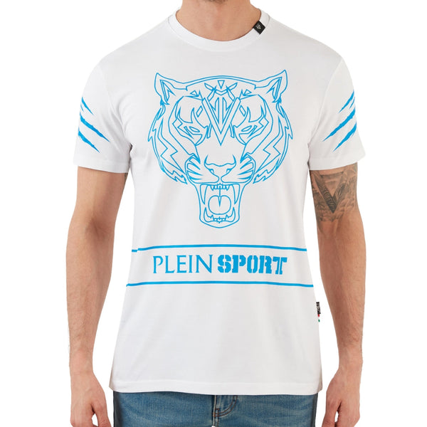 Plein Sport Tiger Scratch White T-Shirt S