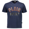 Plein Sport Bold Block Logo Navy Blue T Shirt
