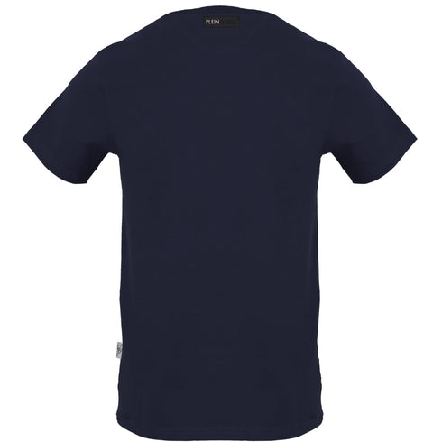 Plein Sport Square Branded Logo Navy Blue T-Shirt TIPS406 85