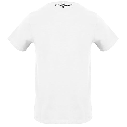 Plein Sport Large Signature Logo White T-Shirt S