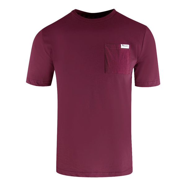 Aquascutum Active Small Pocket Burgundy T-Shirt TS007 26
