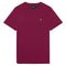 Lyle & Scott Branded Chest Logo Rich Burgundy T-Shirt